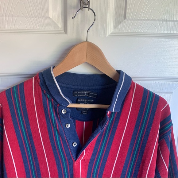 Vintage Docker’s Striped Polo Shirt - Picture 2 of 3